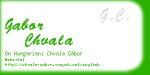gabor chvala business card